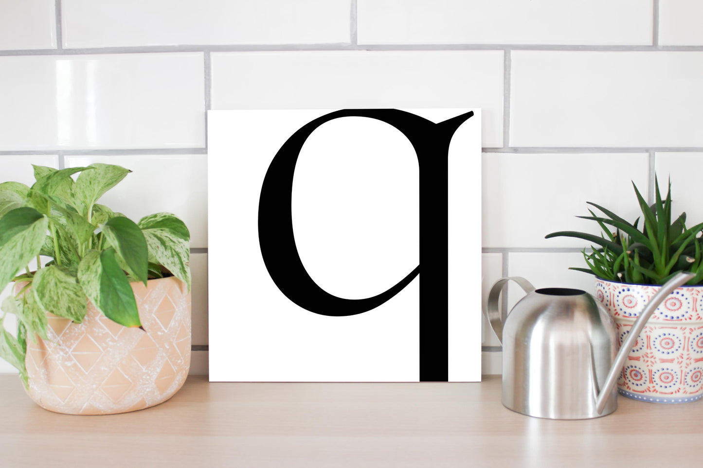 Minimal Monogram Q| Wood Sign | Eaches | Min 2