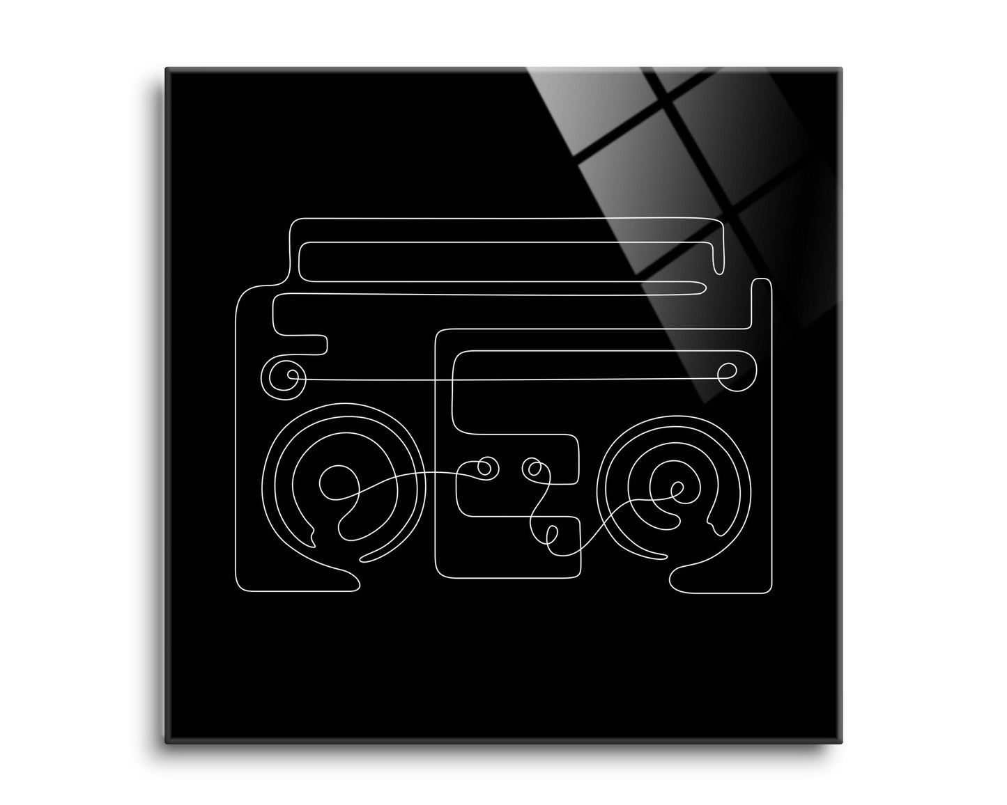 Minimalistic Music Line Drawings | Hi-Def Glass Art | Eaches | Min 2