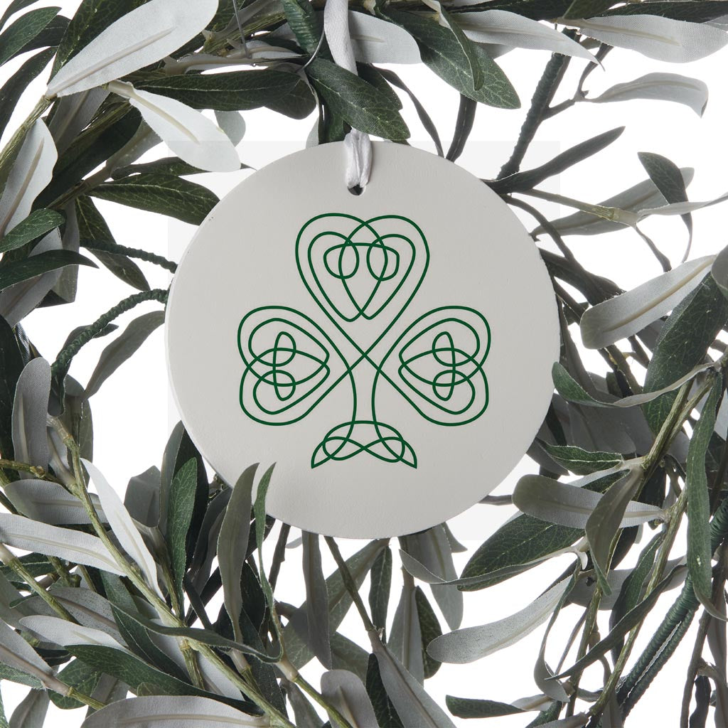 White Green Shamrock| Wood Ornament | Eaches | Min 6