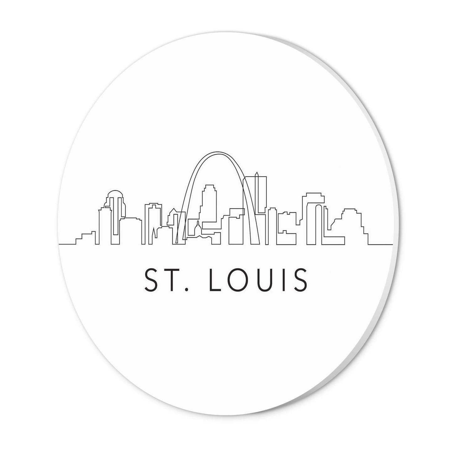 Minimalist B&W Missouri St Louis Skyline | Wood Sign | Eaches | Min 1