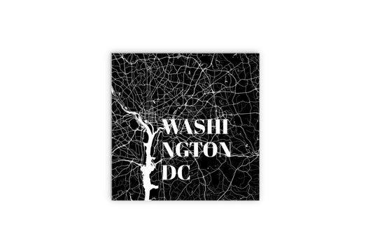 Minimalistic B&W Washington Dc Map | Wood Sign | Eaches | Min 2