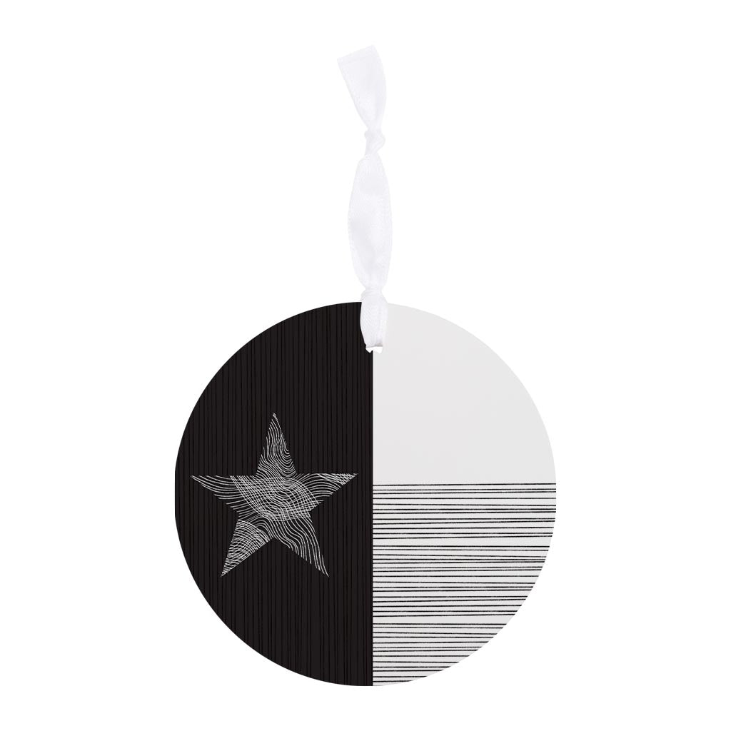 Modern Texas State Flag Abstract Lines| Wood Ornament | Eaches | Min 6