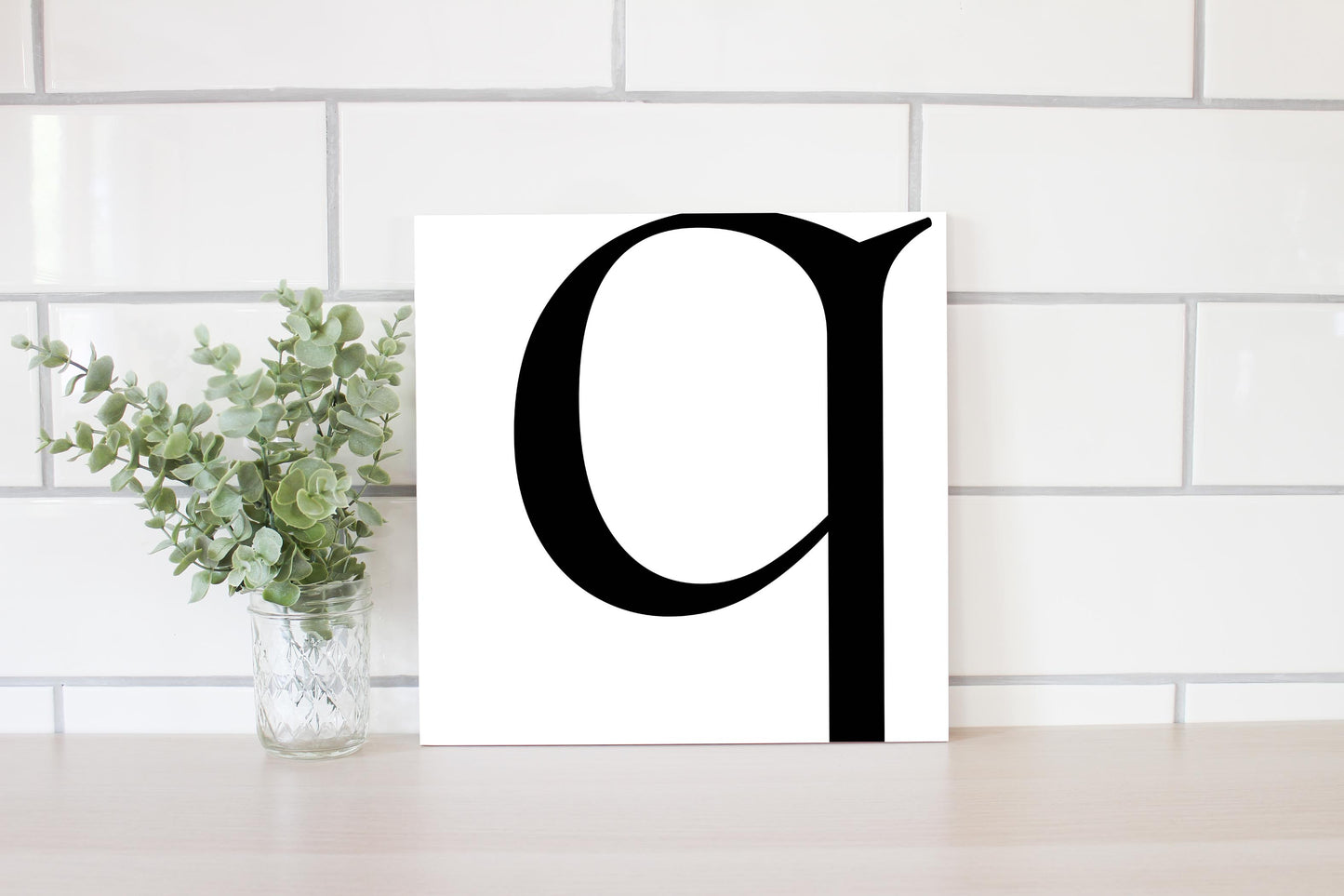 Minimal Monogram Q| Wood Sign | Eaches | Min 2