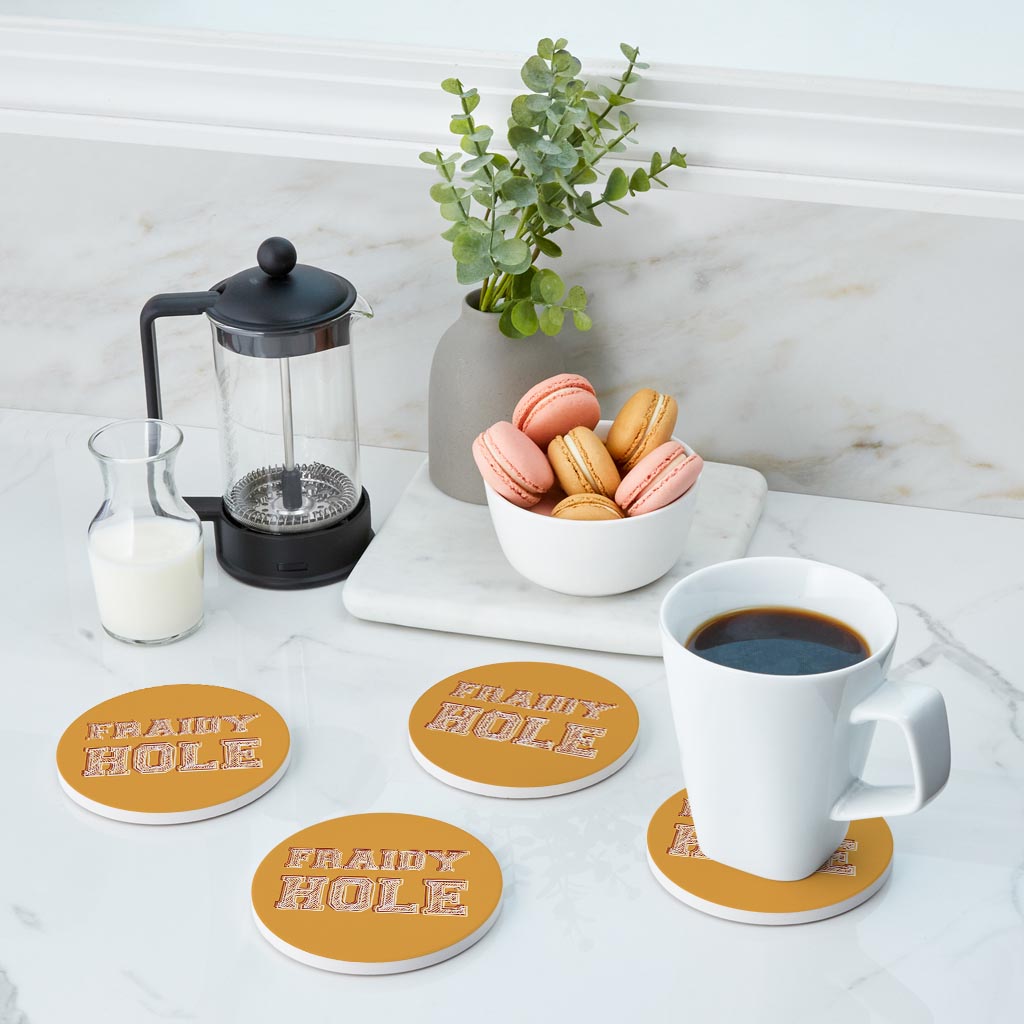 Modern Minimalist Oklahoma Fraidy Hole | Absorbent Coasters | Set of 4 | Min 2