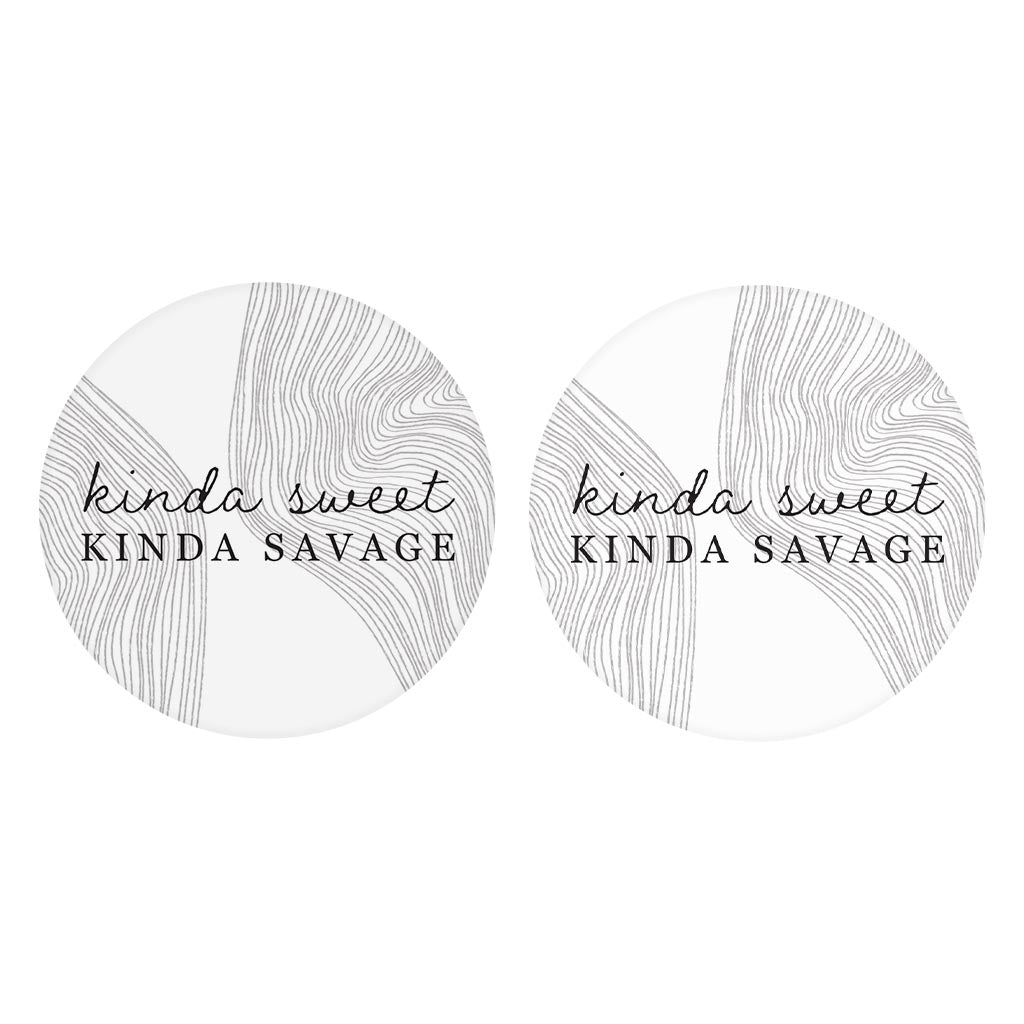 Modern Minimalist Mothers Day Kinda Sweet| Absorbent Car Coasters | Set of 2 | Min 4