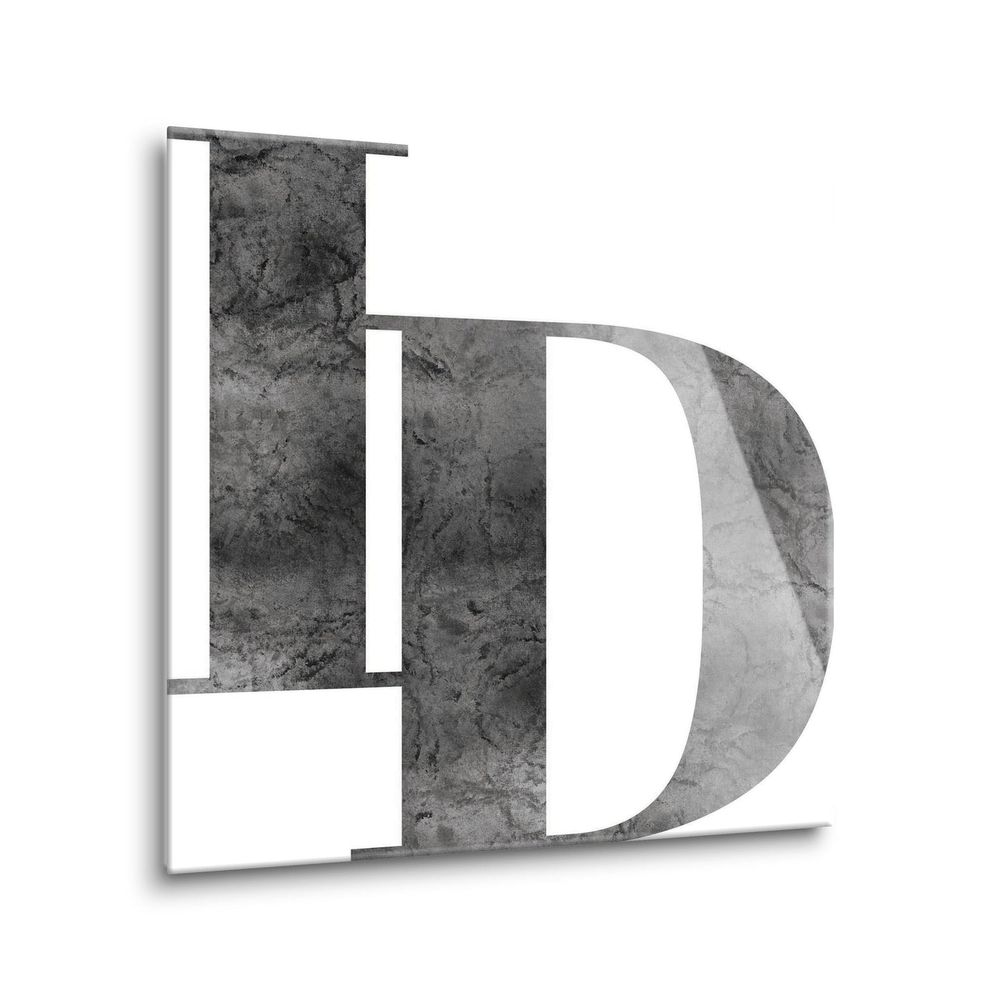 Minimalist B&W Idaho White Initials | Hi-Def Glass Art | Eaches | Min 1