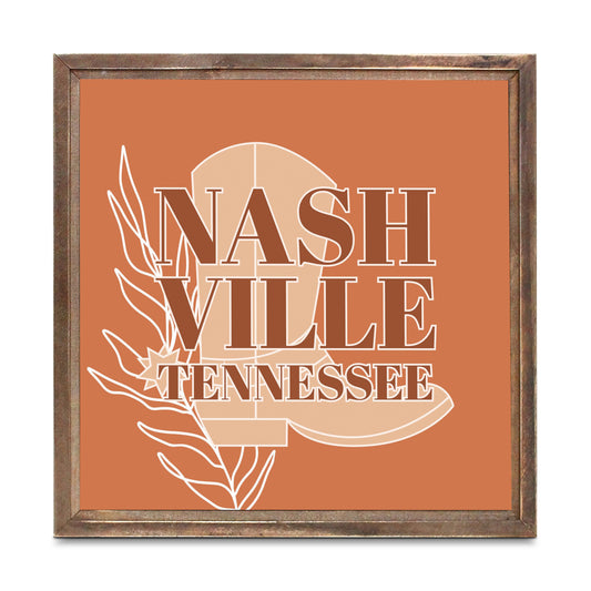 Modern Minimalist Tennessee Nashville Boot | Wood Sign | Eaches | Min 1