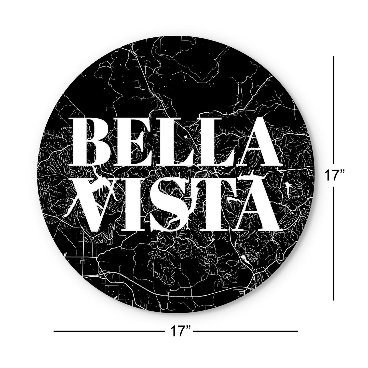 Minimalist B&W Arkansas Bella Vista Map | Wood Sign | Eaches | Min 1