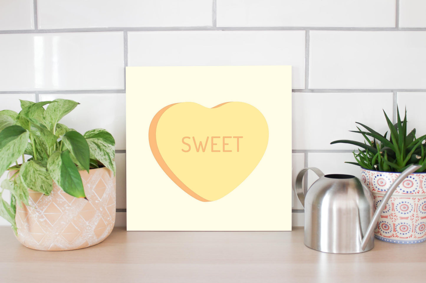 Message Hearts Sweet | Wood Sign | Eaches | Min 2