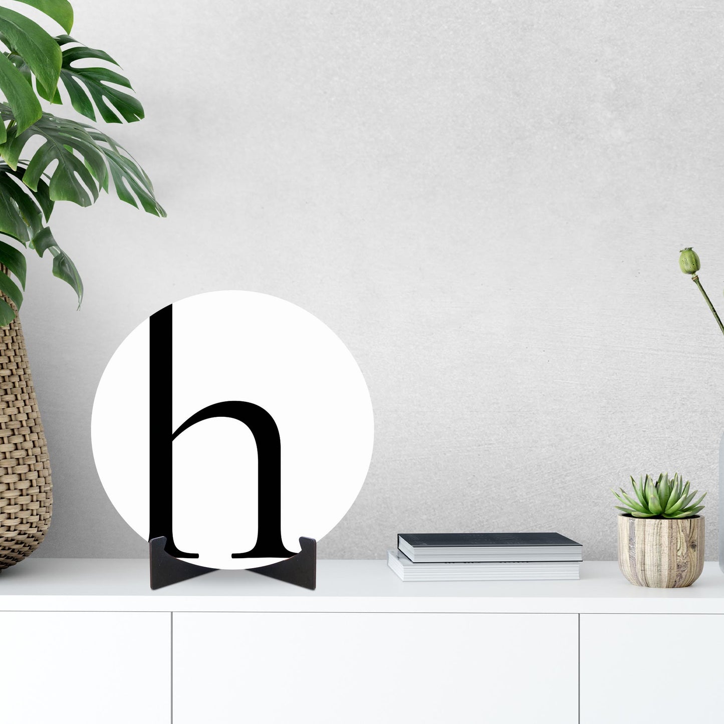 Minimalist Monogram H | Wood Sign | Eaches | Min 1