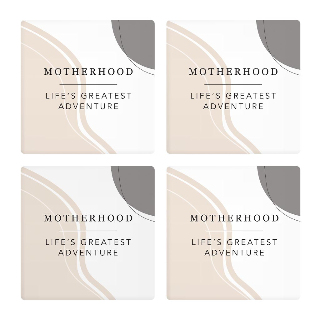 Modern Minimalist Mothers Day Adventure | Absorbent Coasters | Set of 4 | Min 2