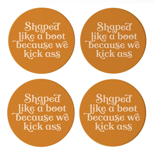 Modern Minimalist Louisiana Funny Boot Saying | Absorbent Coasters | Set of 4 | Min 2