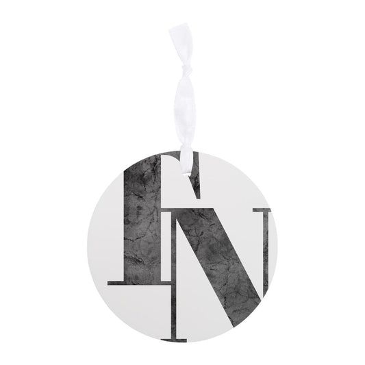 Minimalist B&W Tennessee White Initials| Wood Ornament | Eaches | Min 6