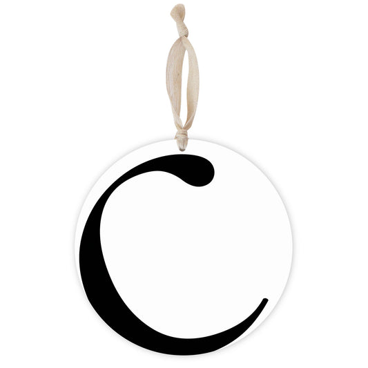 Minimalist Monogram C | Wood Ornament | Eaches | Min 1