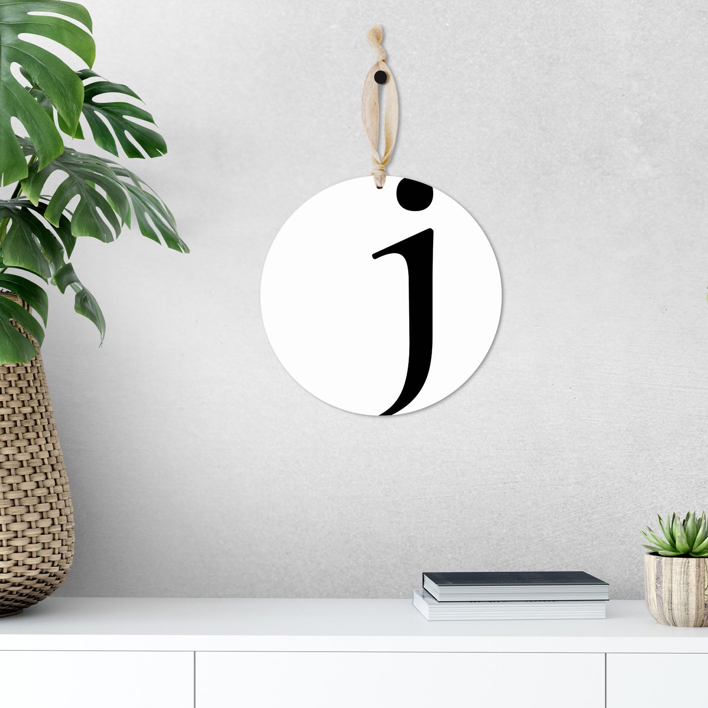 Minimalist Monogram J | Wood Ornament | Eaches | Min 1