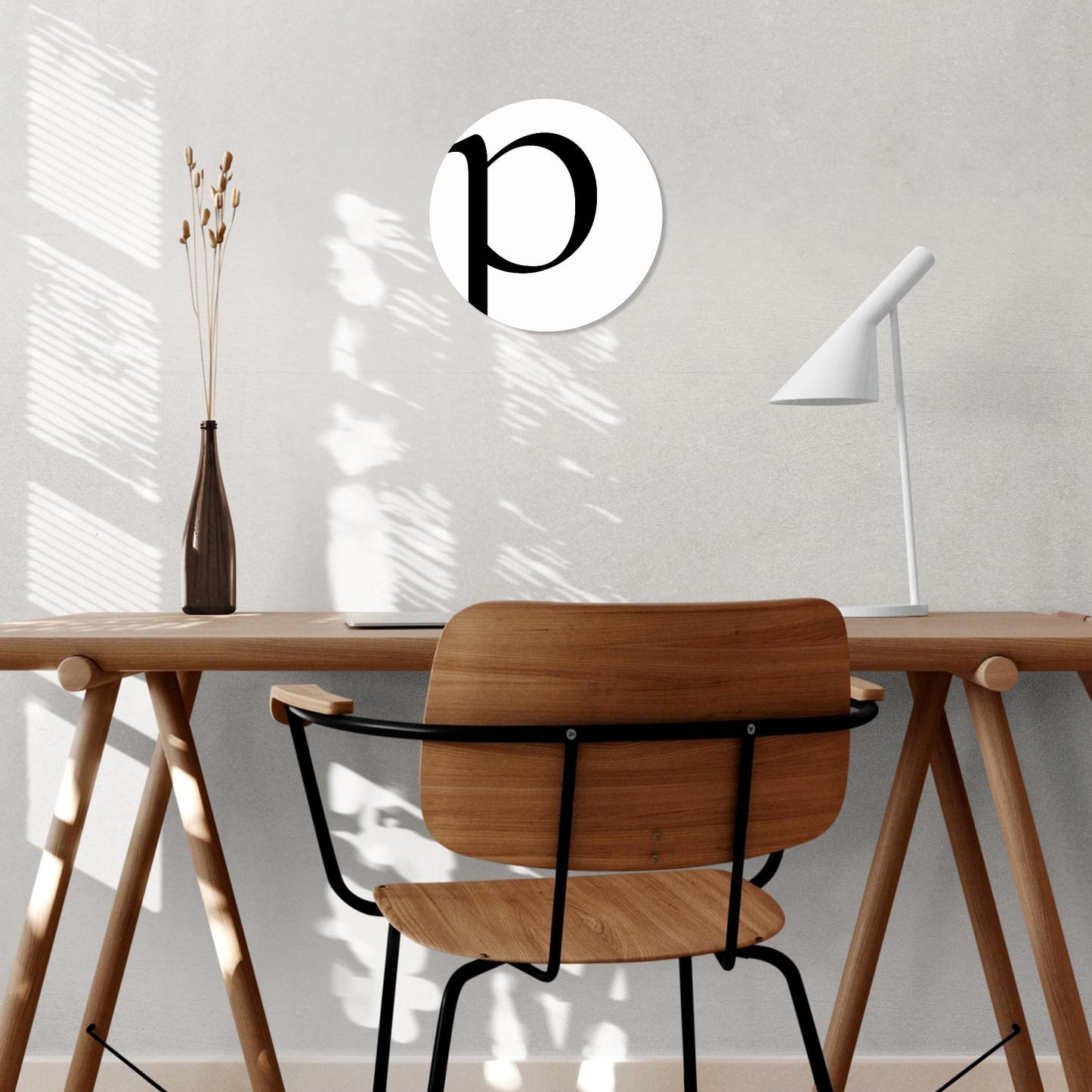 Minimalist Monogram P | Wood Sign | Eaches | Min 1