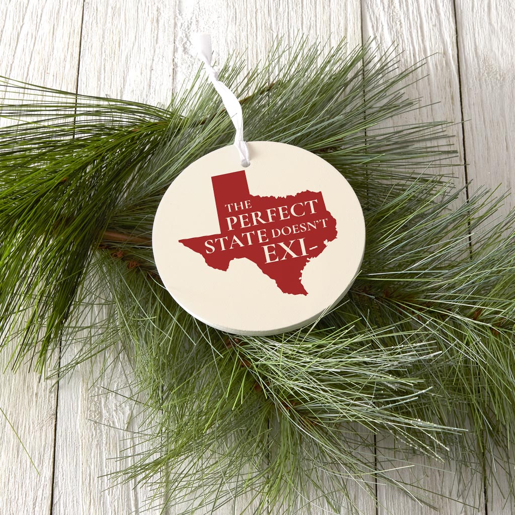 Modern Minimalist Texas Colors Perfect State | Wood Ornament | Eaches | Min 6