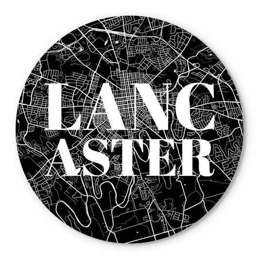 Minimalistic B&W Pennsylvania Lancaster Map | Wood Sign | Eaches | Min 1