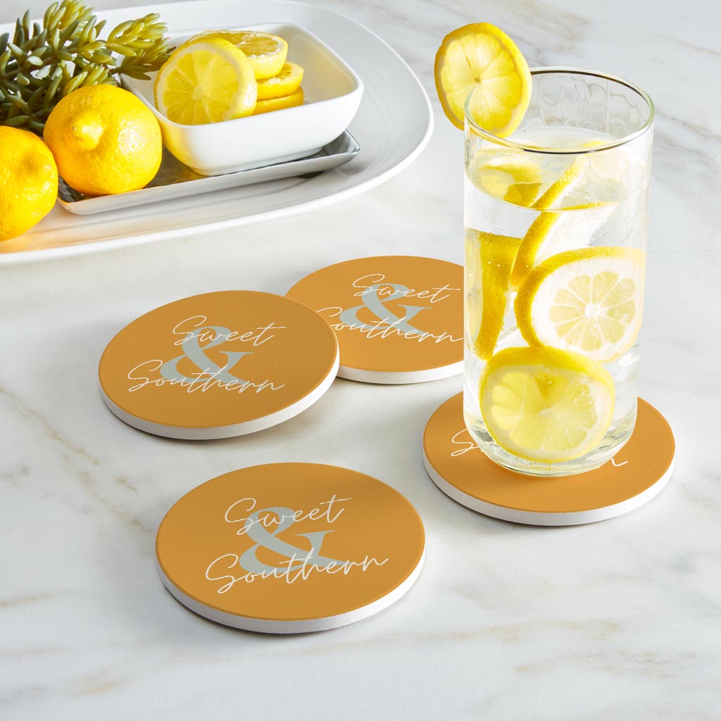 Modern Minimalist Oklahoma Sweet Southern | Absorbent Coasters | Set of 4 | Min 2