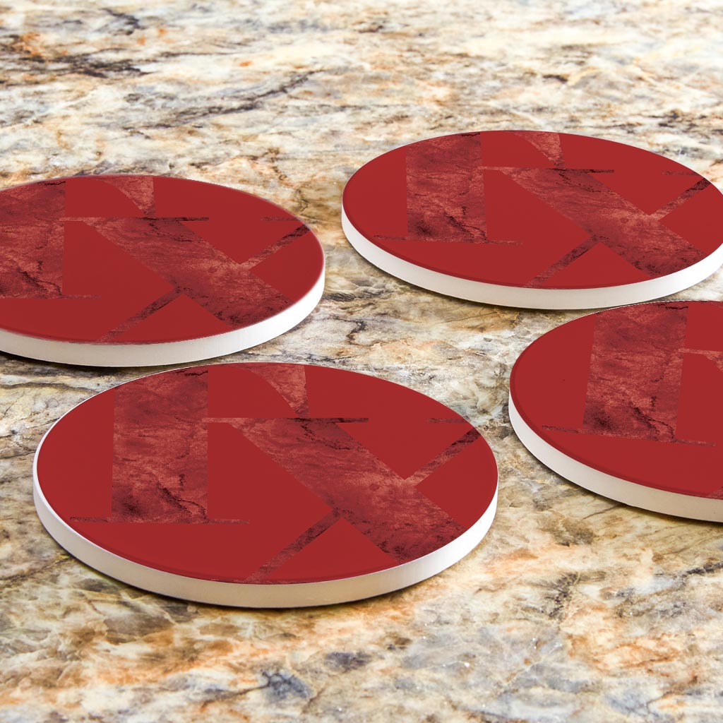 Modern Minimalist Texas Red Tx| Absorbent Coasters | Set of 4 | Min 2