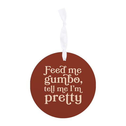 Modern Minimalist Louisiana Gumbo Saying| Wood Ornament | Eaches | Min 6