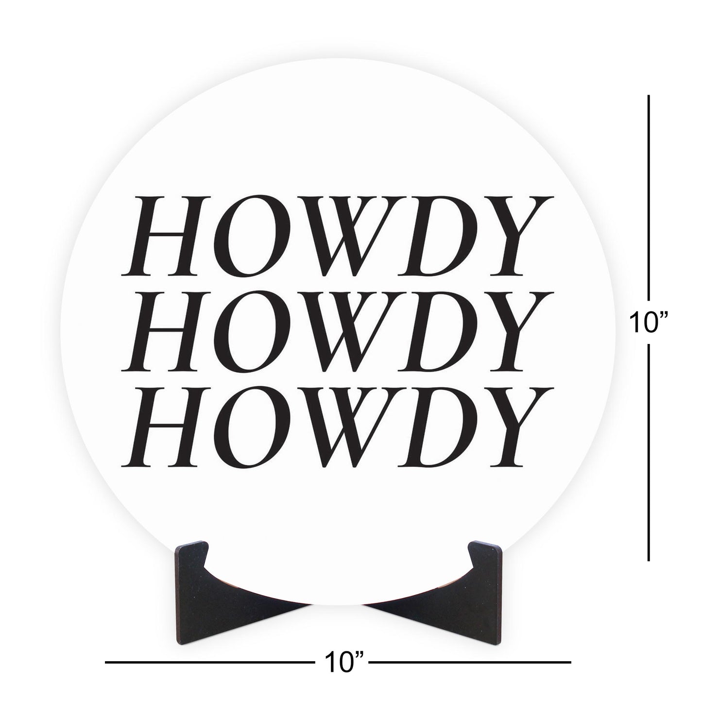 Minimalistic B&W Texas Howdy | Wood Sign | Eaches | Min 1