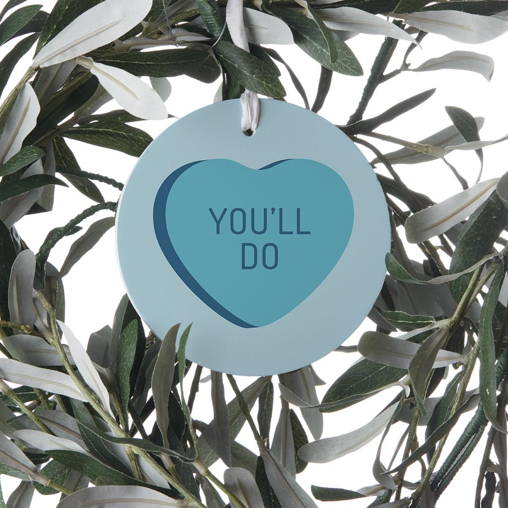 Funny Message Hearts Youll Do | Wood Ornament | Eaches | Min 6