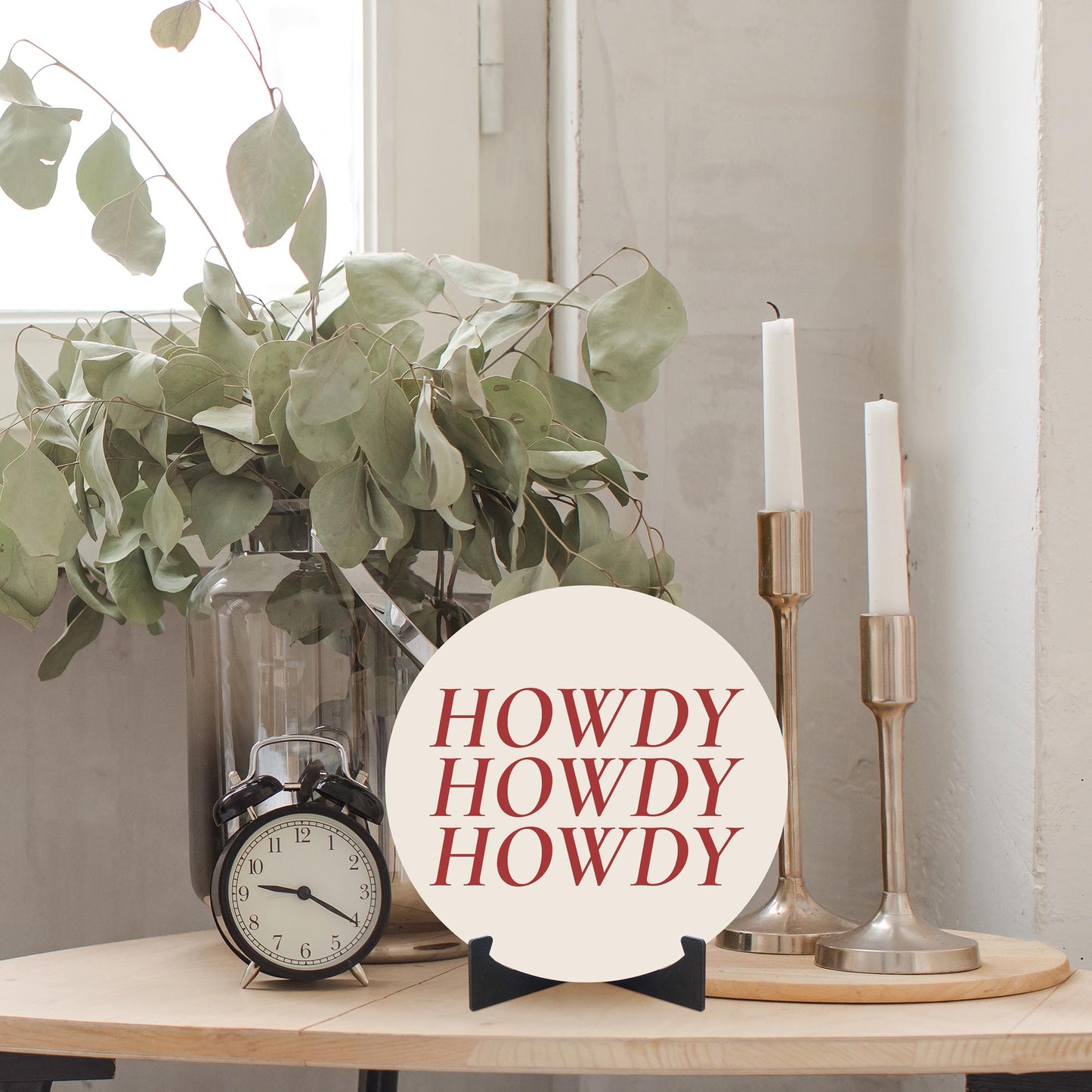 Modern Minimalist Texas Howdy | Wood Sign | Eaches | Min 1