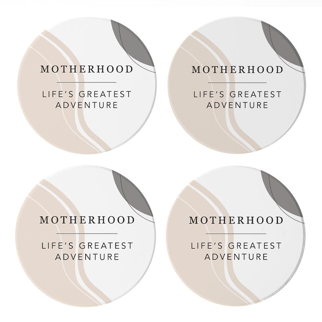 Modern Minimalist Mothers Day Adventure | Absorbent Coasters | Set of 4 | Min 2