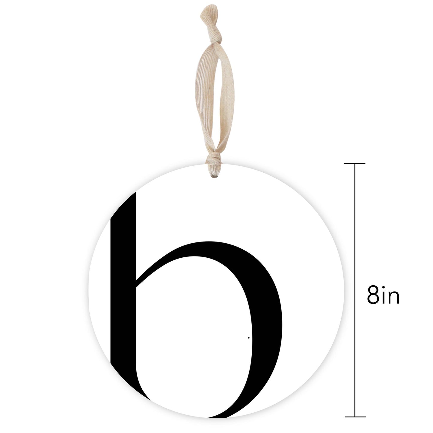 Minimal Monogram B | Wood Ornament | Eaches | Min 1