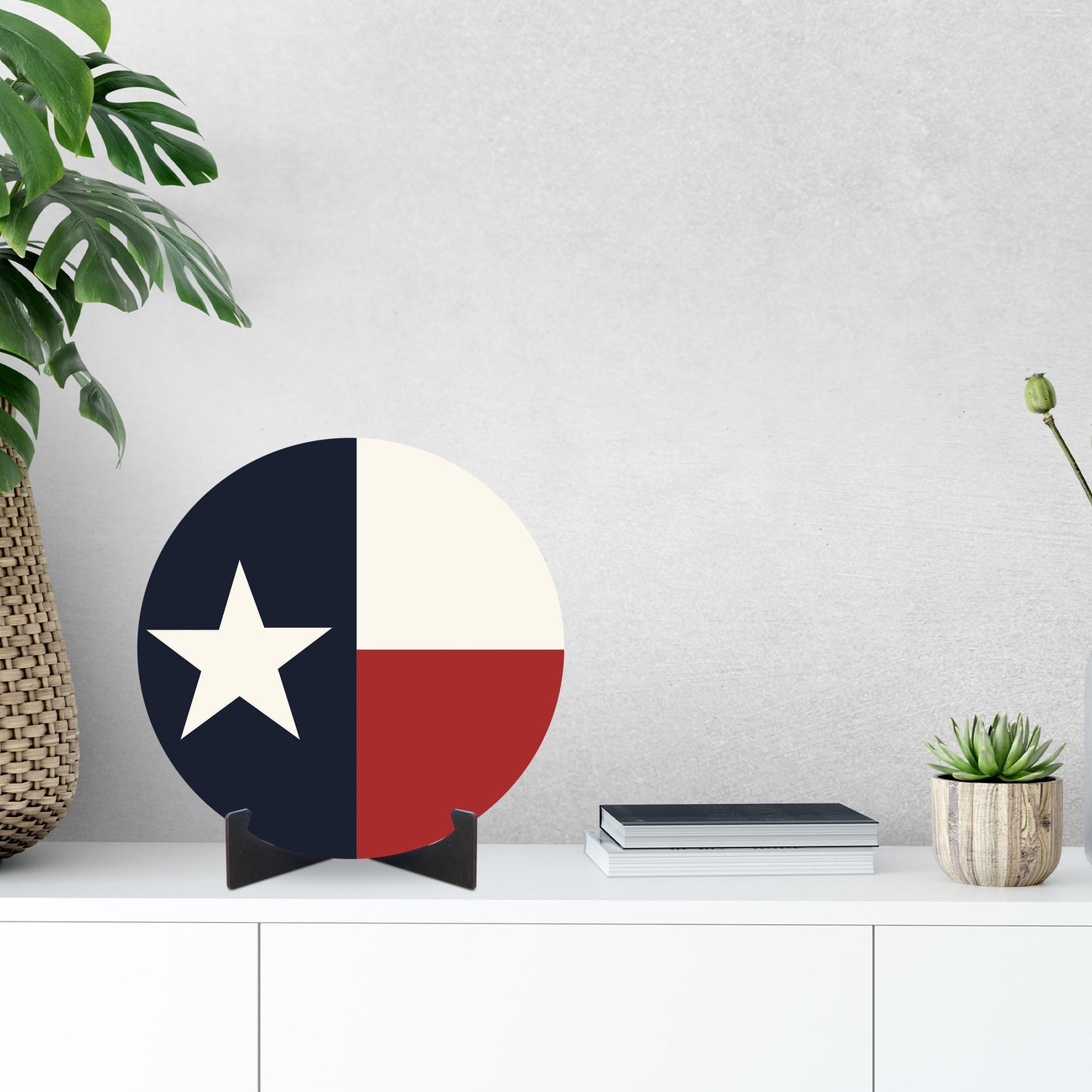 Modern Minimalist Texas Colors Flag | Wood Sign | Eaches | Min 1