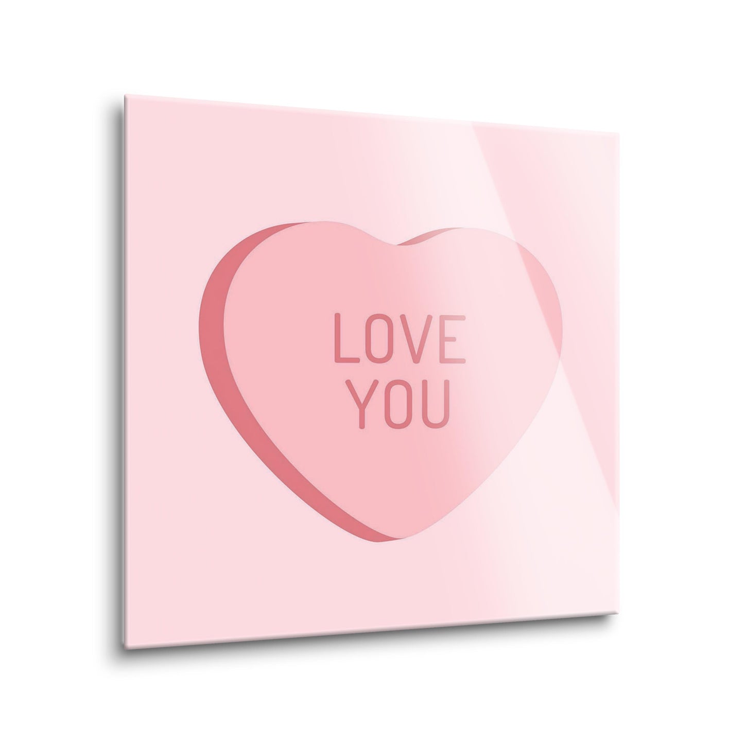 Message Hearts Love You| Hi-Def Glass Art | Eaches | Min 2