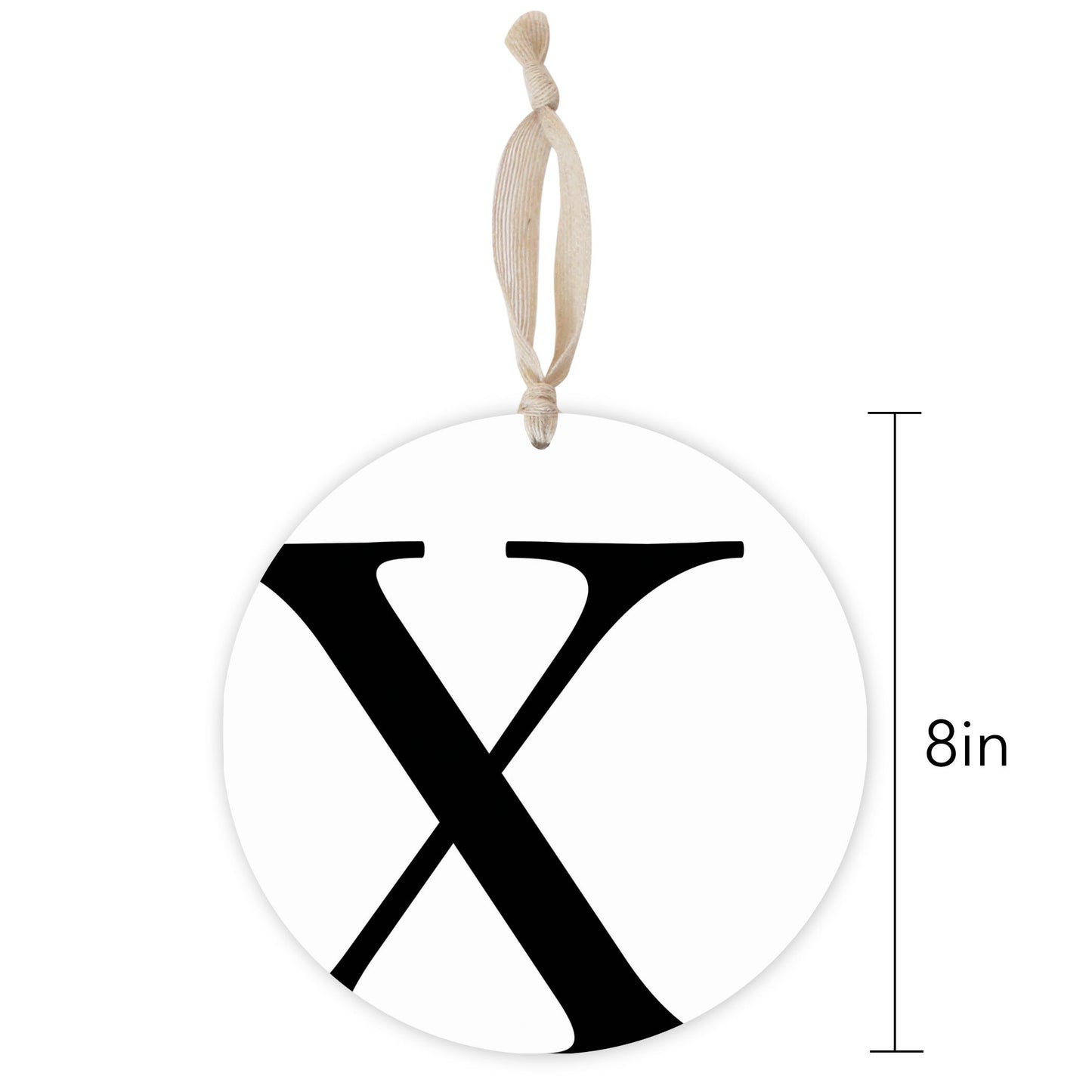 Minimalist Monogram X | Wood Ornament | Eaches | Min 1