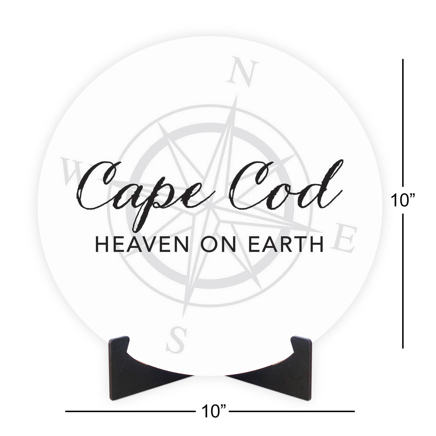 Minimalistic B&W Cape Cod Heaven On Earth | Wood Sign | Eaches | Min 1