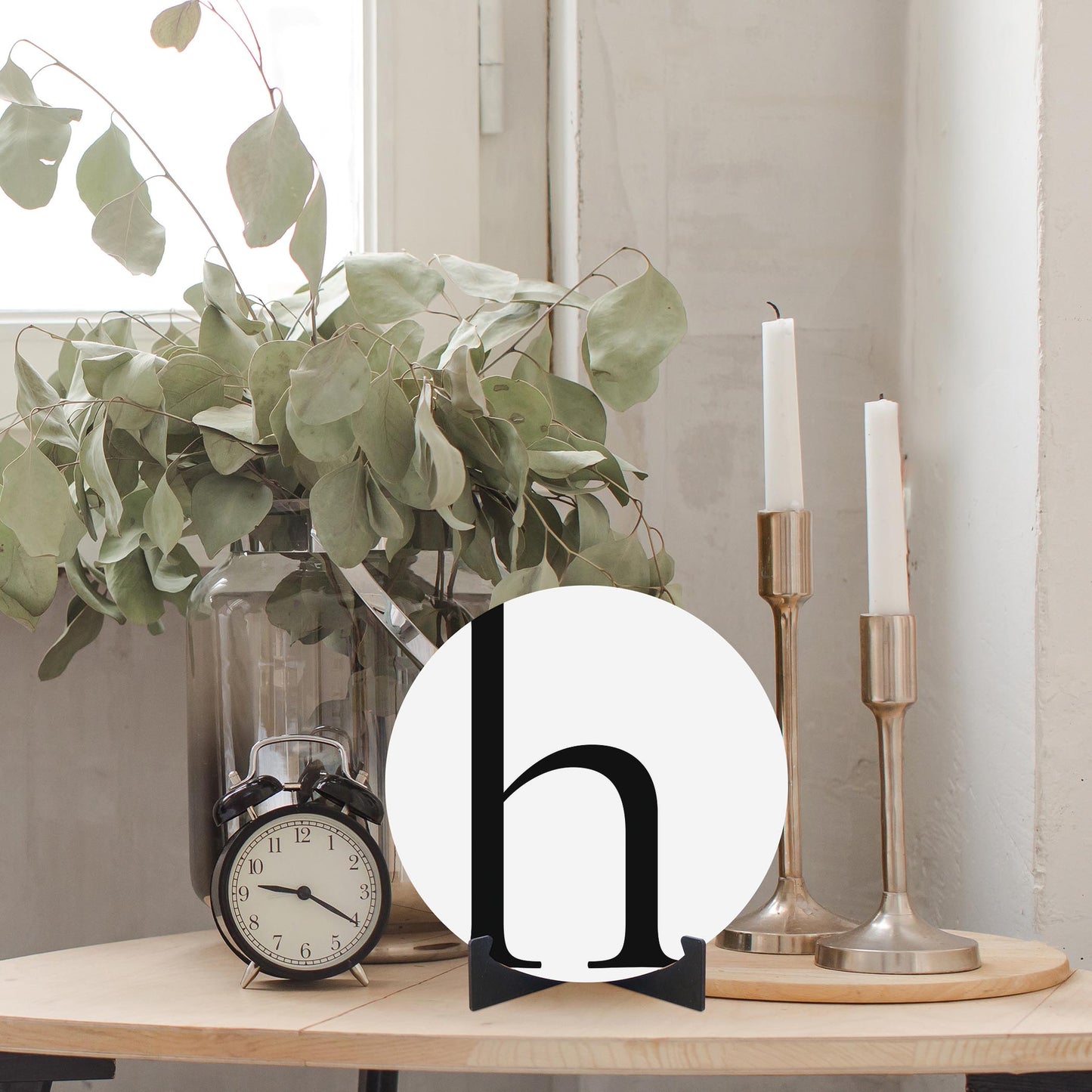 Minimalist Monogram H | Wood Sign | Eaches | Min 1