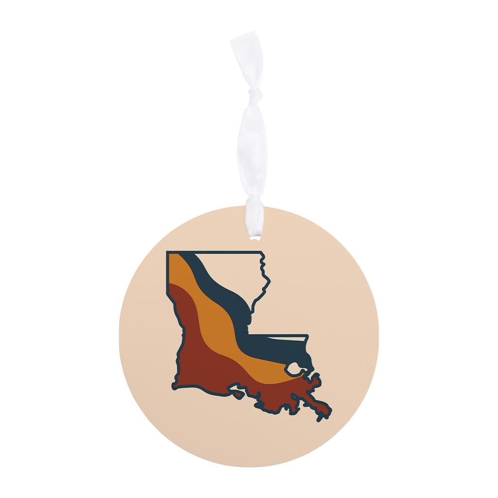 Modern Minimalist Louisiana Retro State Shape| Wood Ornament | Eaches | Min 6