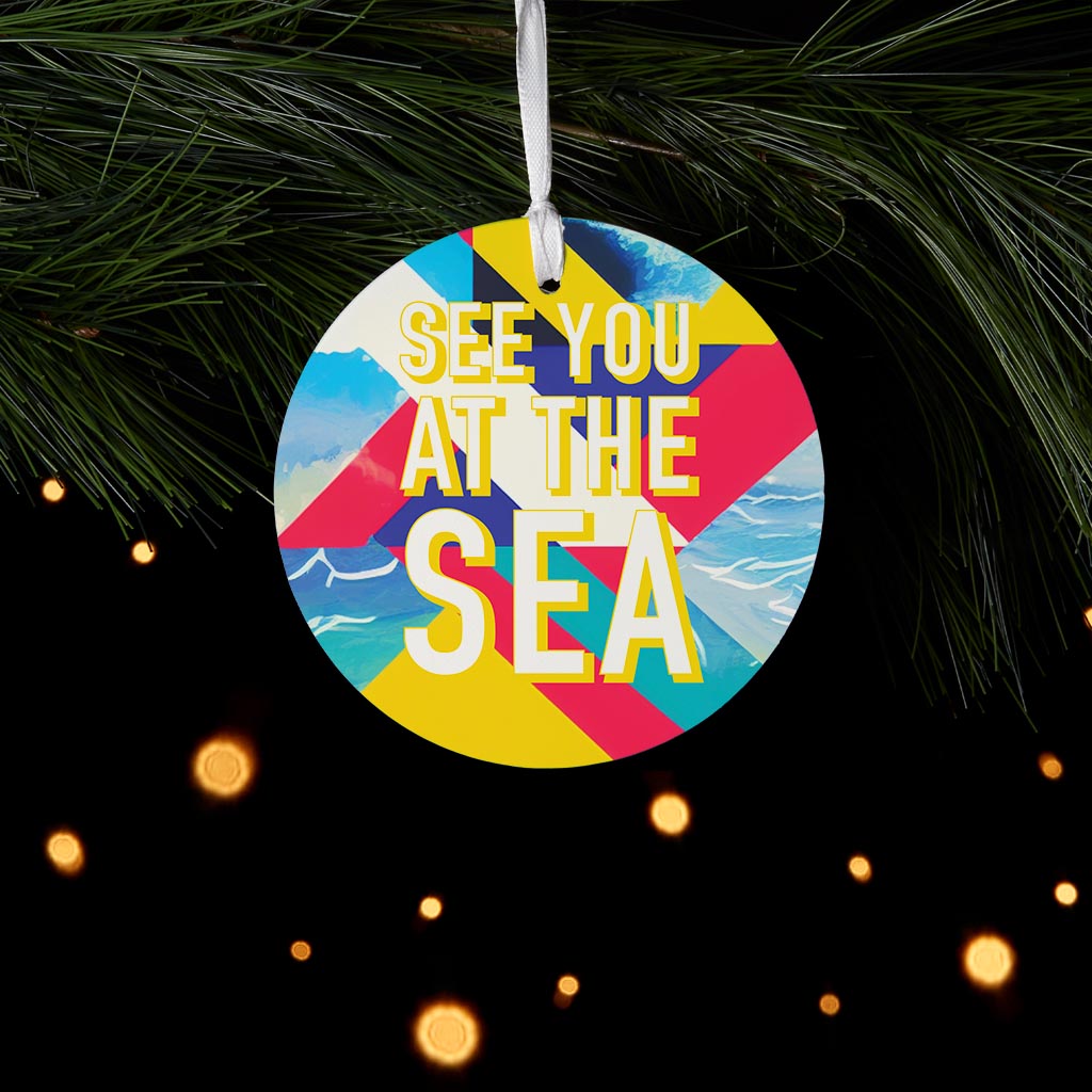 See You At The Sea | Wood Ornament | Eaches | Min 6