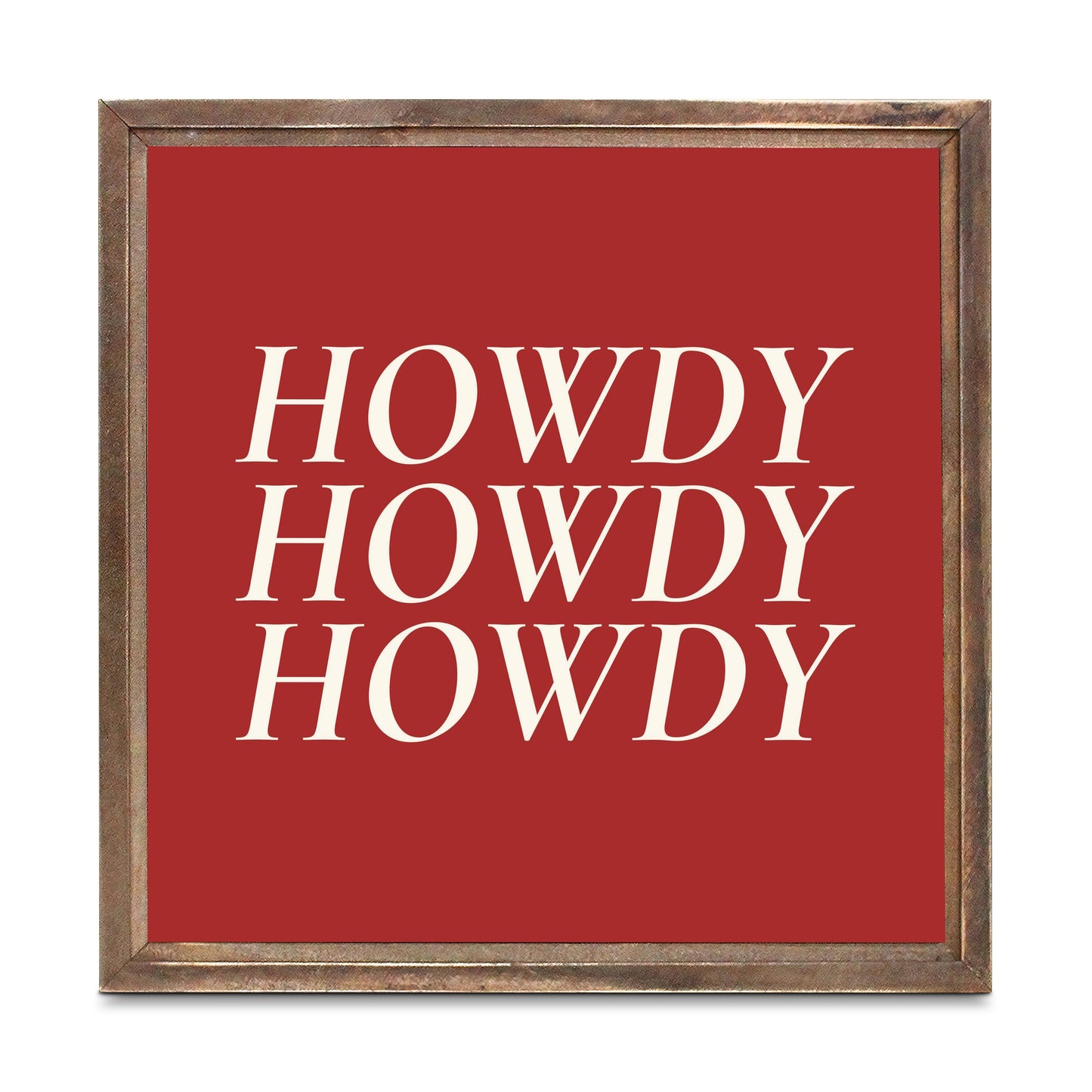 Modern Minimalist Texas Colors Howdy | Wood Sign | Eaches | Min 1