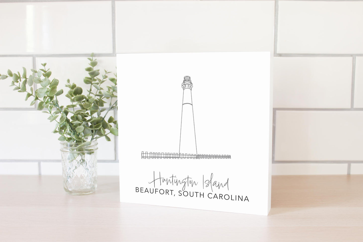 Huntington Island Lighthouse | Wood Block | Eaches | Min 2