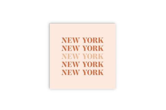 Modern Minimalist New York Repeated Light | Wood Sign | Eaches | Min 2