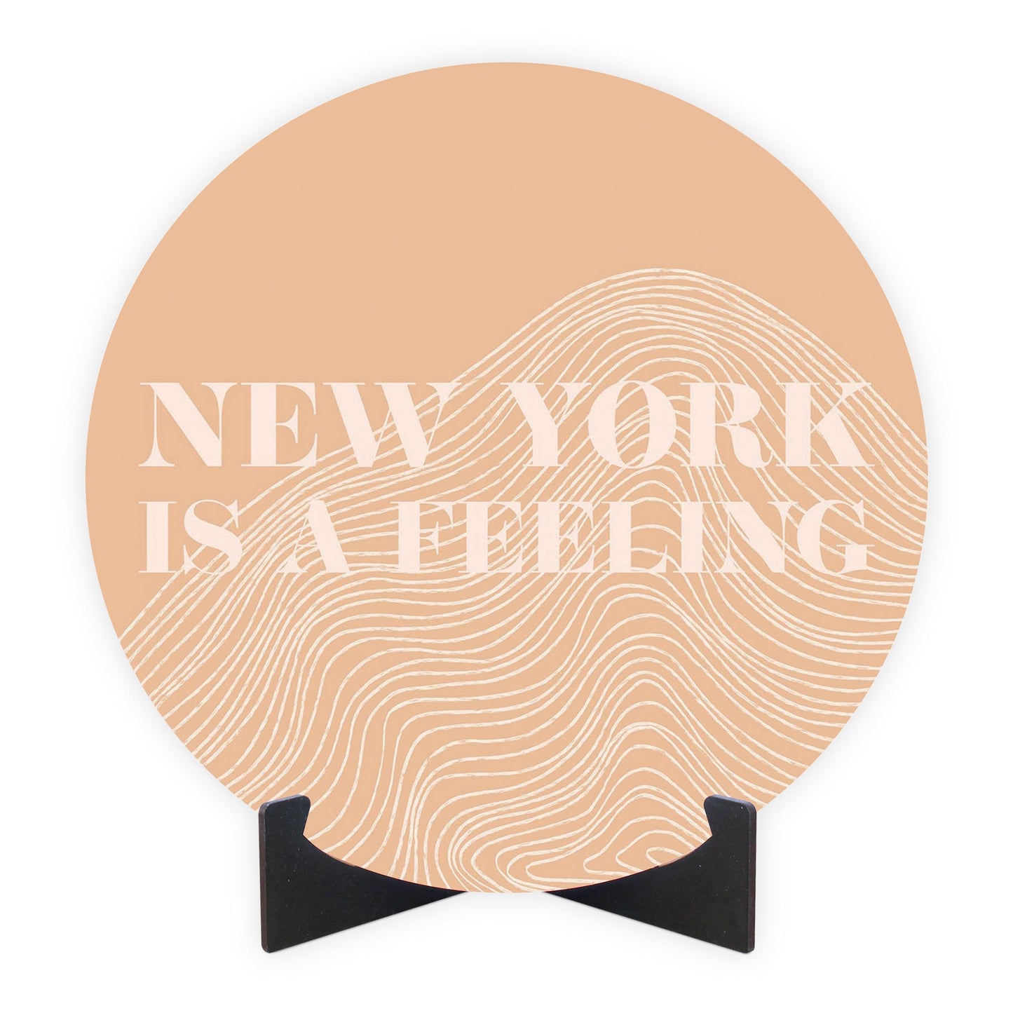 Modern Minimalist New York Is A Feeling | Wood Sign | Eaches | Min 1