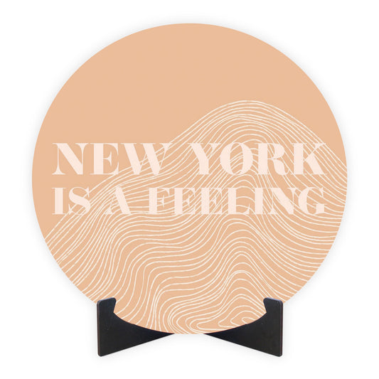 Modern Minimalist New York Is A Feeling | Wood Sign | Eaches | Min 1