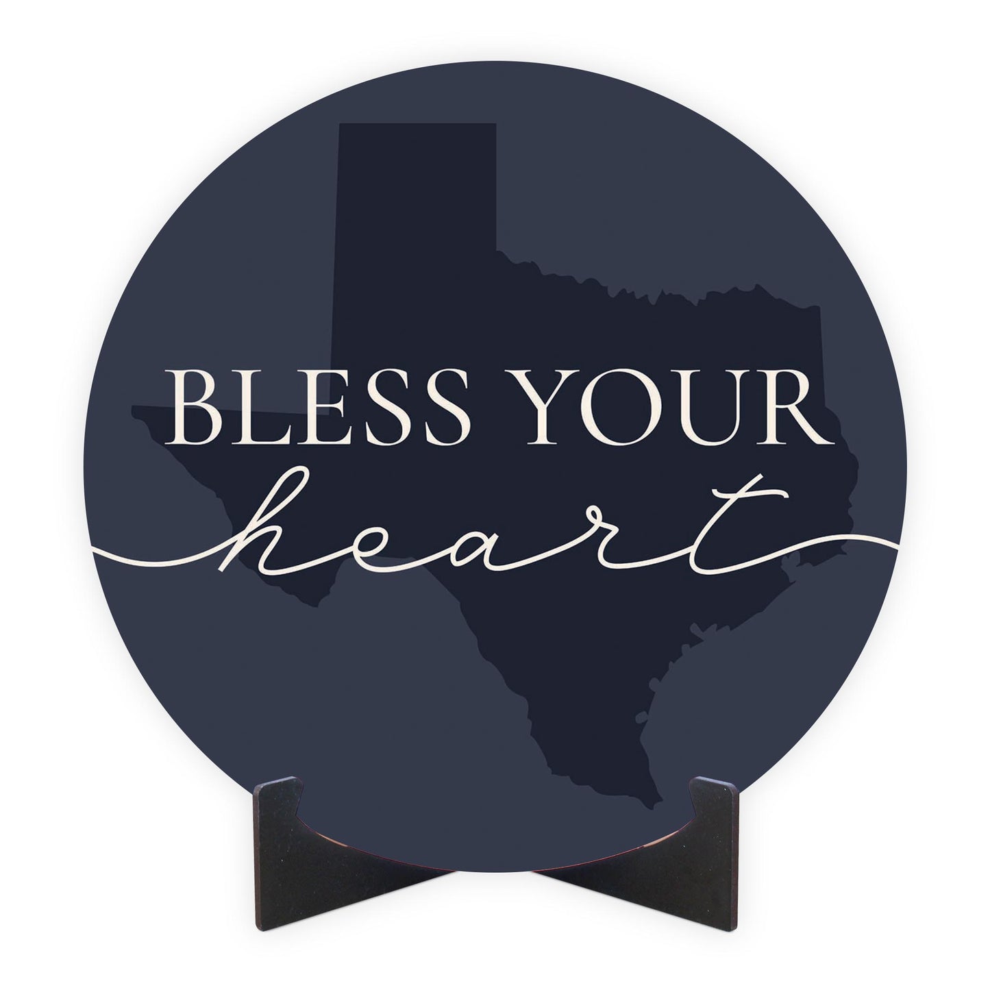 Modern Minimalist Texas Bless Your Heart | Wood Sign | Eaches | Min 1