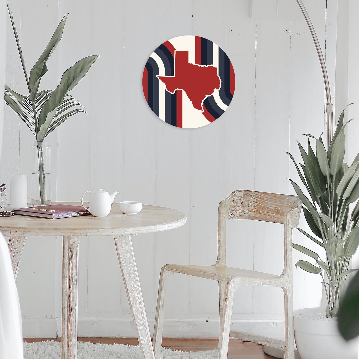 Modern Minimalist Texas Colors Retro Shape | Wood Sign | Eaches | Min 1