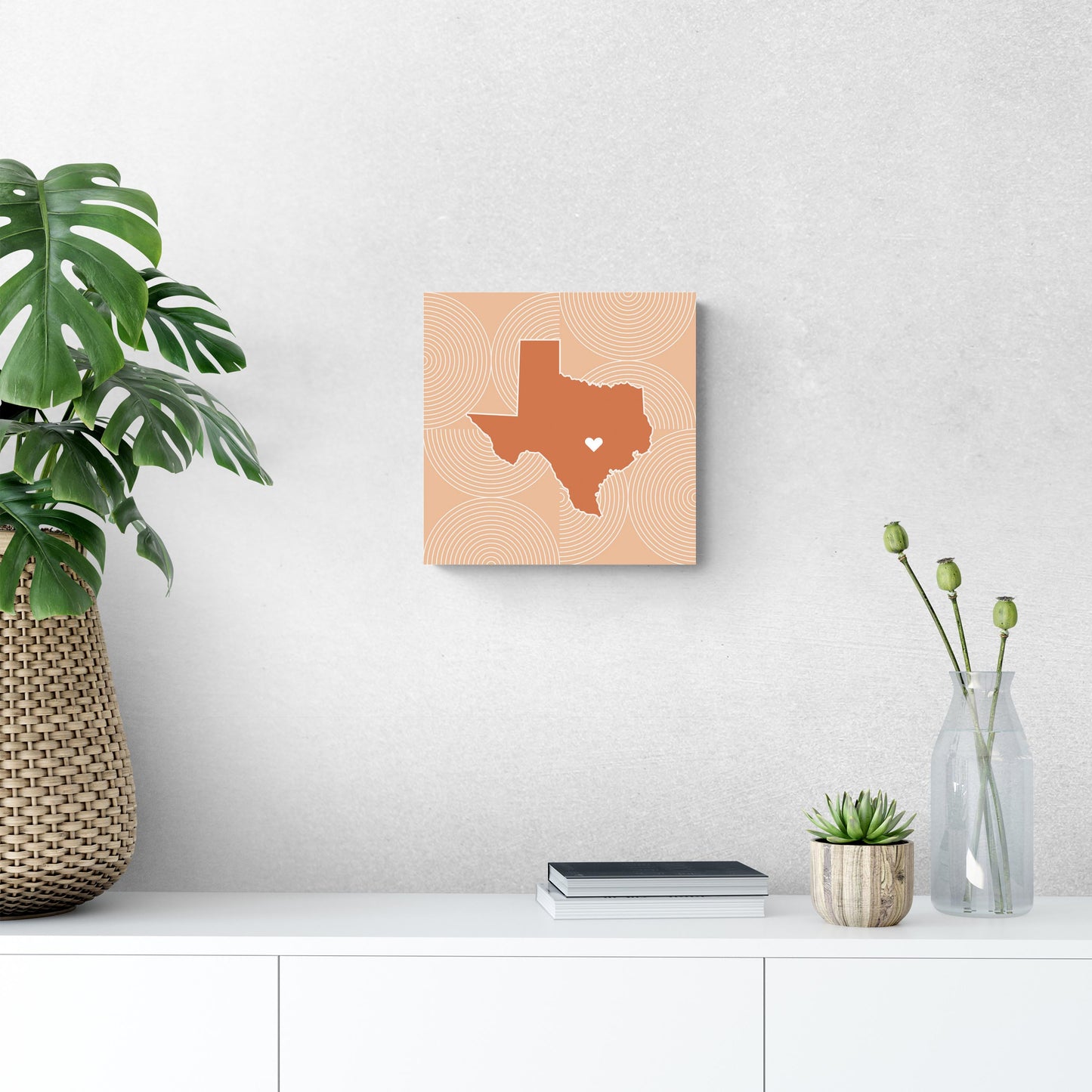 Modern Minimalist Texas Austin Heart | Wood Sign | Eaches | Min 2