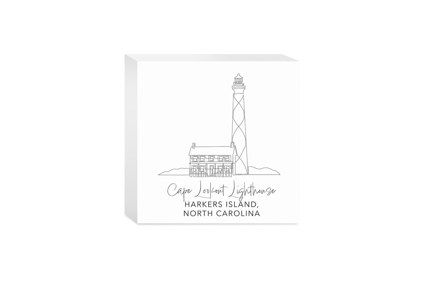 Cape Lookout Lighthouse | Wood Block | Eaches | Min 4