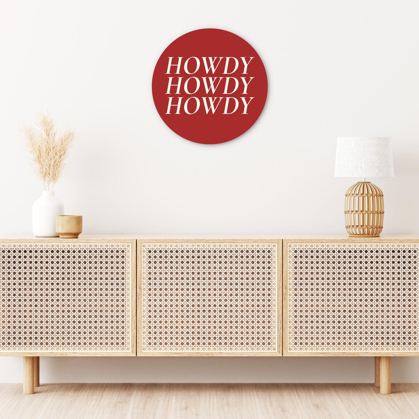 Modern Minimalist Texas Colors Howdy | Wood Sign | Eaches | Min 1