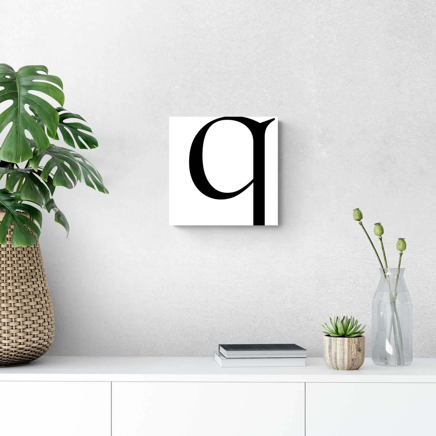 Minimal Monogram Q| Wood Sign | Eaches | Min 2