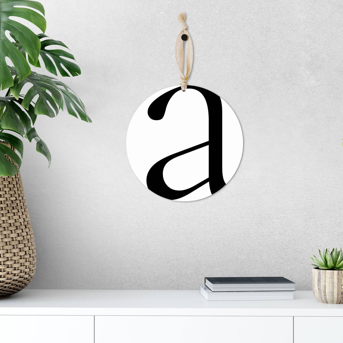 Minimalist Monogram A | Wood Ornament | Eaches | Min 1