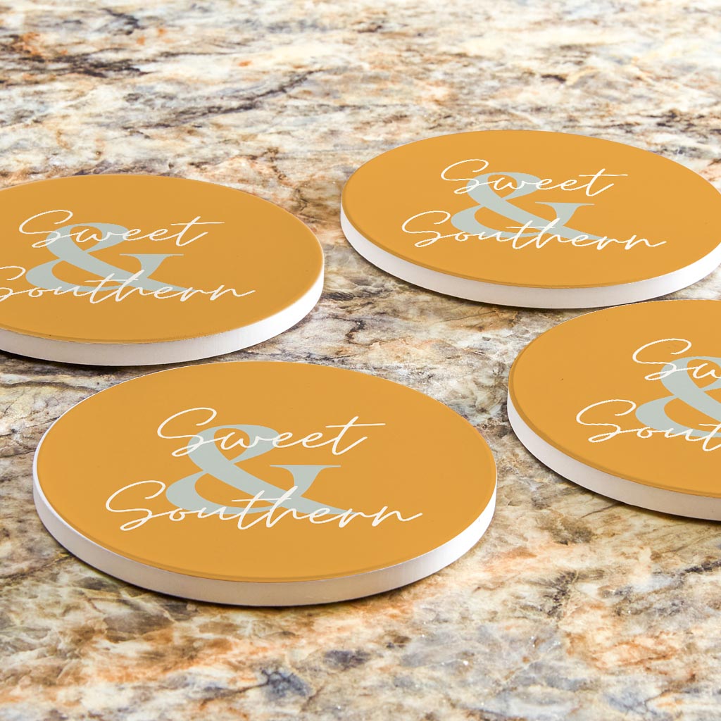 Modern Minimalist Oklahoma Sweet Southern | Absorbent Coasters | Set of 4 | Min 2